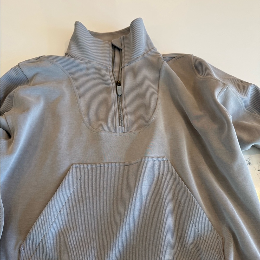lululemon athletica gray quarter-zip pullover jacket - Picture 2 of 5
